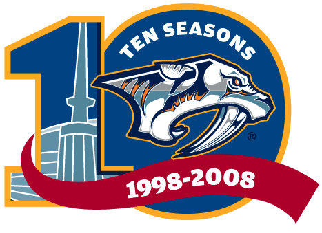 Nashville Predators 2007 08 Anniversary Logo iron on paper